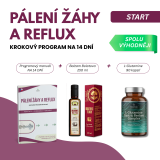 PROGRAM NA REFLUX A PÁLENÍ ŽÁHY START